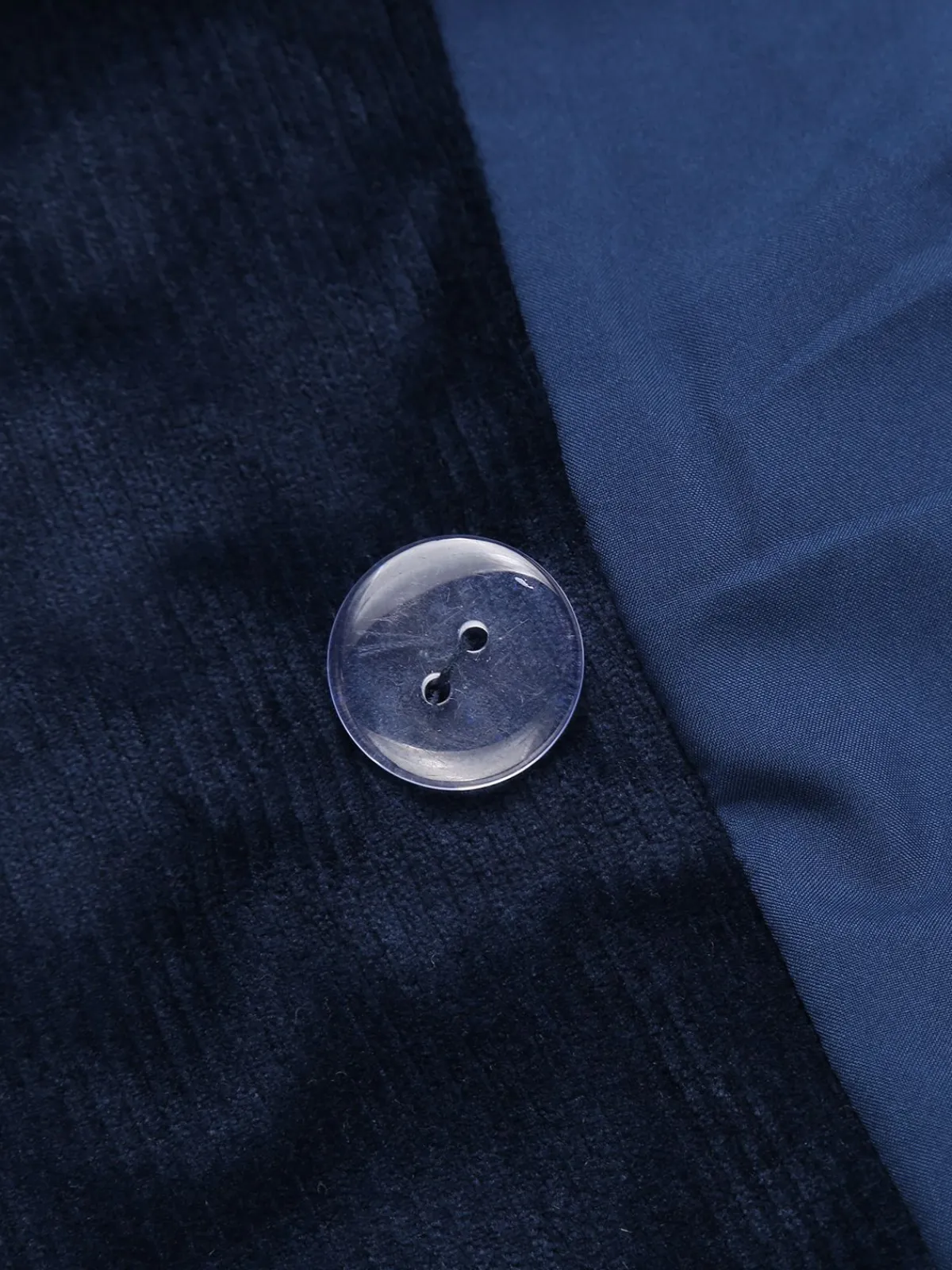 New Retro Stage 1950s Corduroy Long Coat Navy Blue
