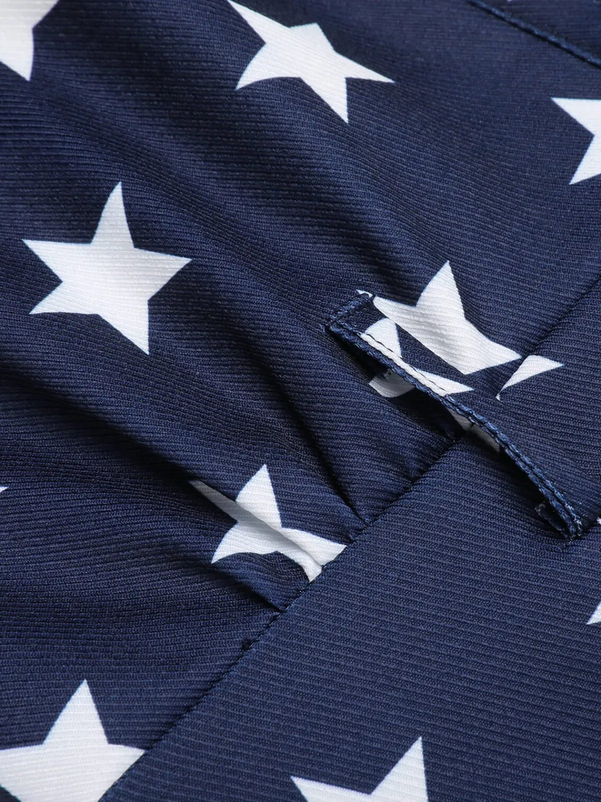 Best Retro Stage 1950s Stars Lapel Vintage Romper Navy blue
