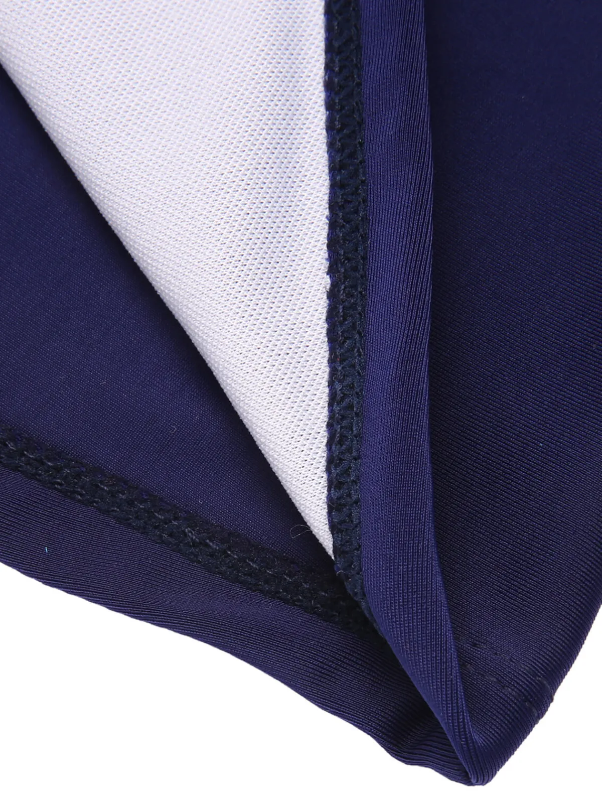 Best Retro Stage 1930s Stripe Patchwork Swimsuit Navy Blue