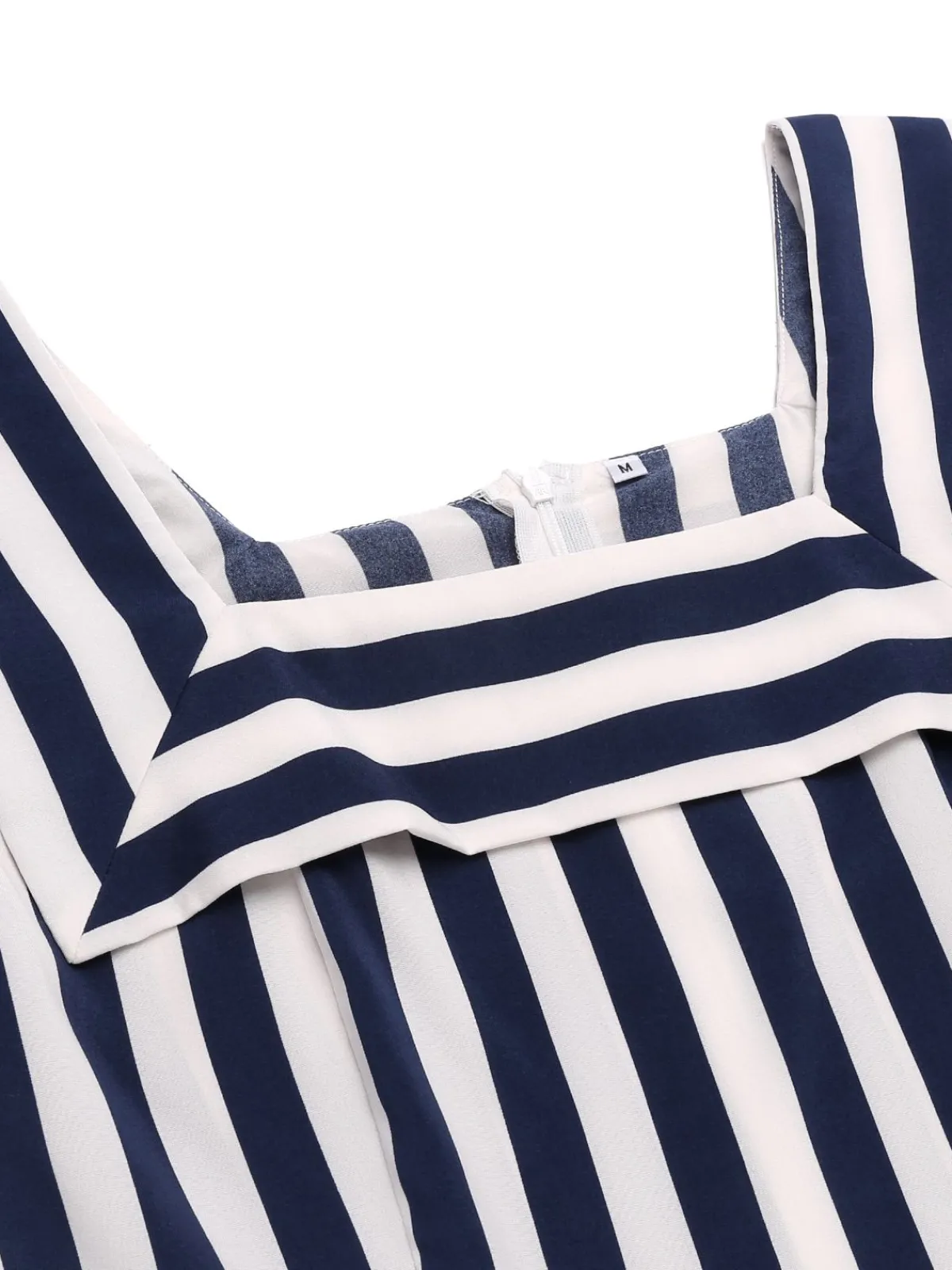 Discount Retro Stage Navy 1950s Stripes Sailor Romper & Skirt Navy Blue
