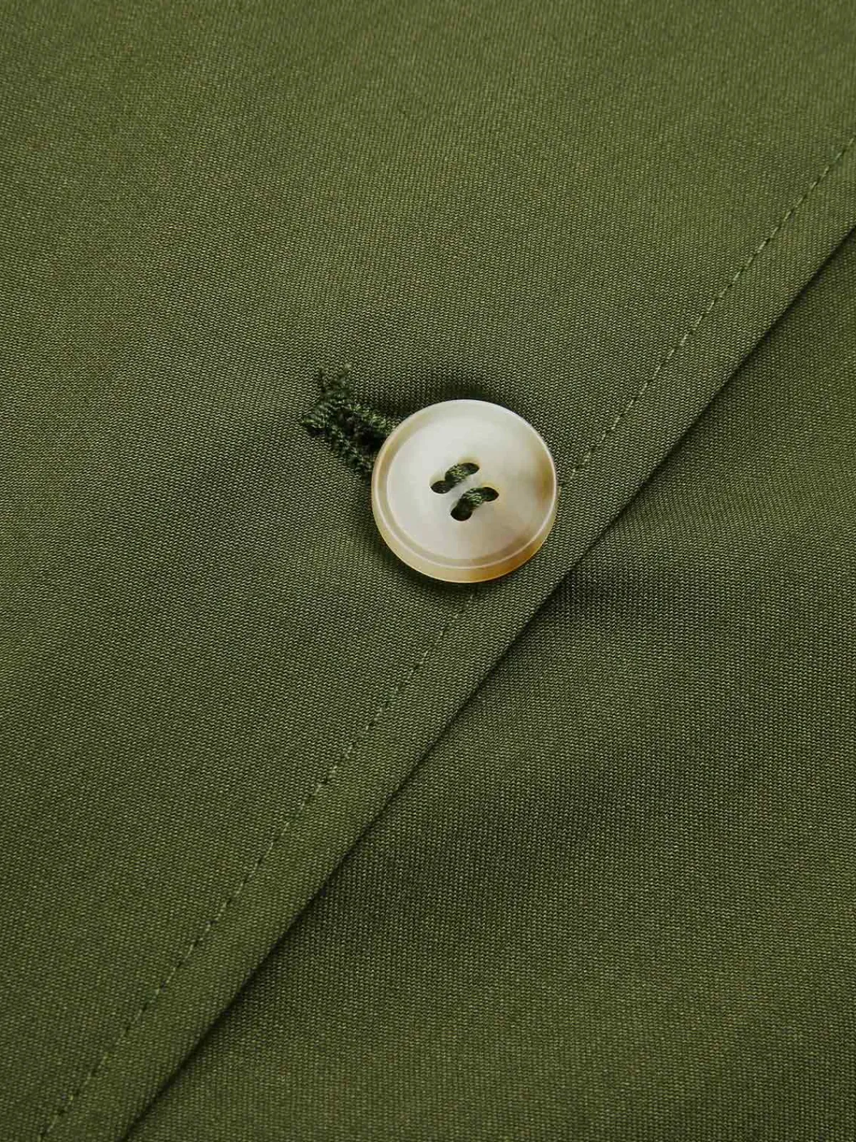 Best Retro Stage 1940s Button Slit Skirt Olive Green
