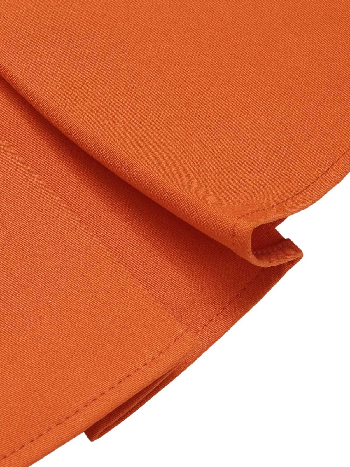 Discount Retro Stage Orange Red 1960s Button Solid Belted Skirt