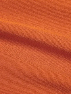 Best Retro Stage 1960s Button A-Line Suspender Skirt Orange