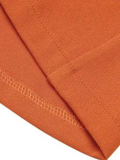 Best Retro Stage 1960s Button A-Line Suspender Skirt Orange