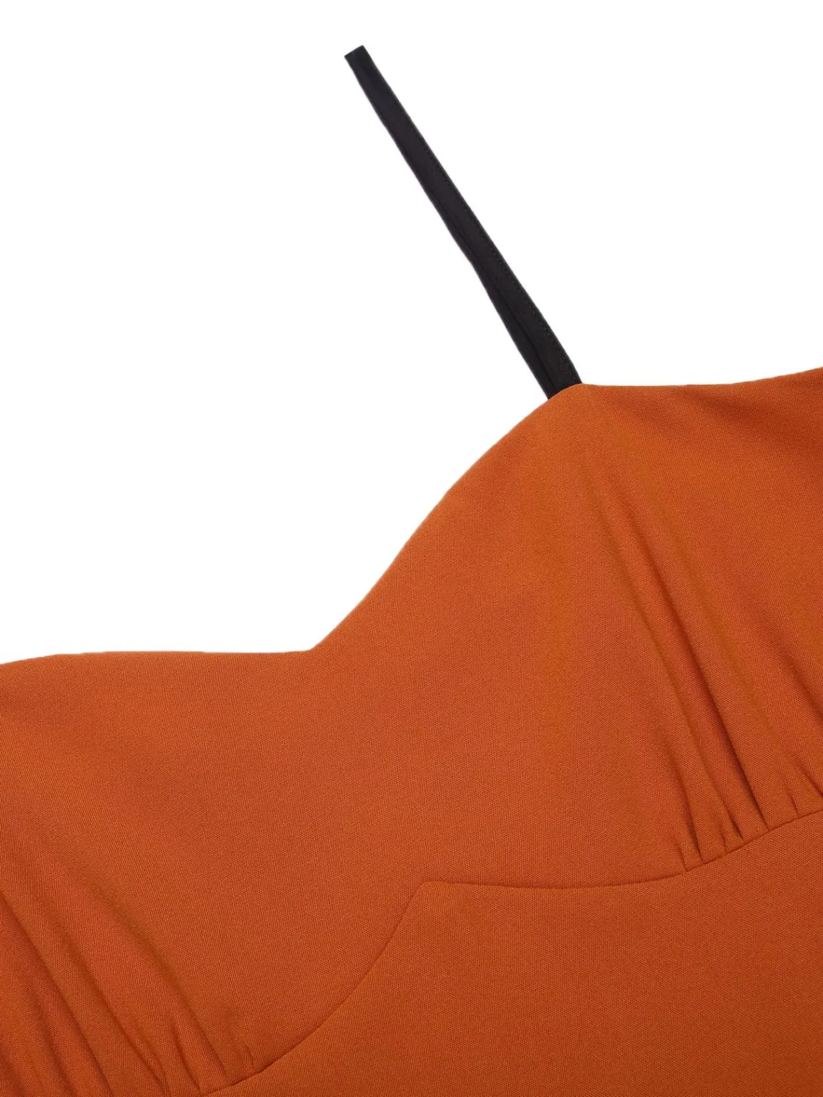 Clearance Retro Stage 1950s Cape Pumpkin Swing Dress Orange