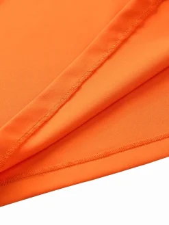 Online Retro Stage 1960s Drop Waist Stripe Dress Orange
