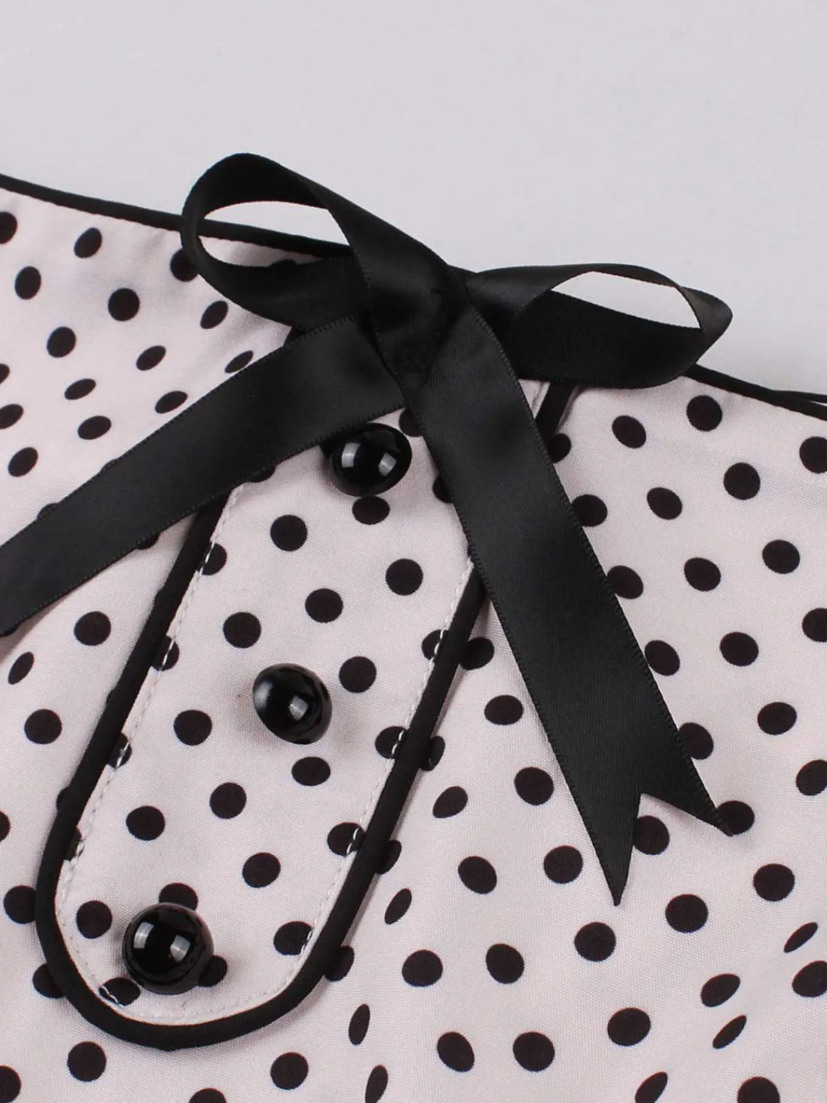 Best Retro Stage 1950s Polka Dots Swing Dress Pale Pink