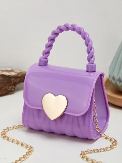 Sale Retro Stage Patent Leather LOVE Handle Mini Handbag