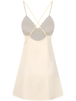 Online Retro Stage 2PCS Apricot 1950s Floral Straps Slit Nightgown & Robe