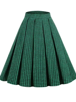 Clearance Retro Stage 2PCS Black Retro Plaid Blazer & Panel Skirt