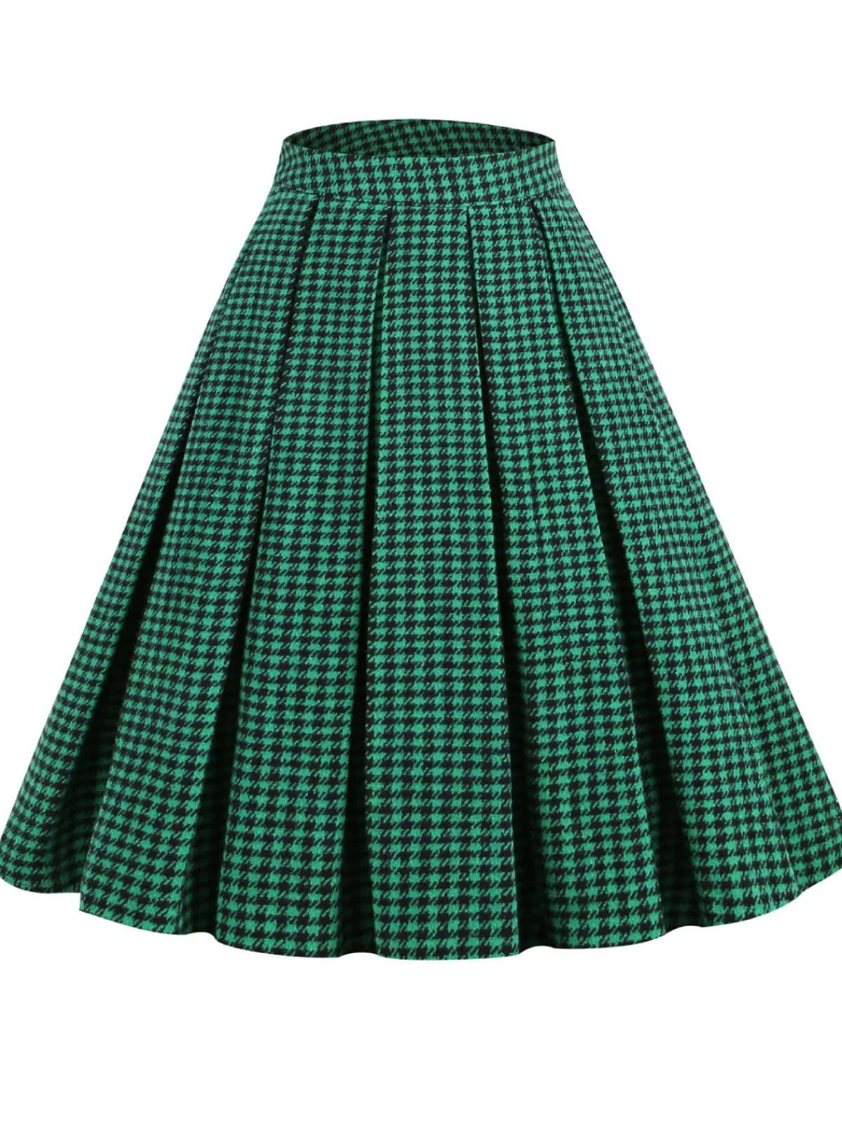 Clearance Retro Stage 2PCS Black Retro Plaid Blazer & Panel Skirt