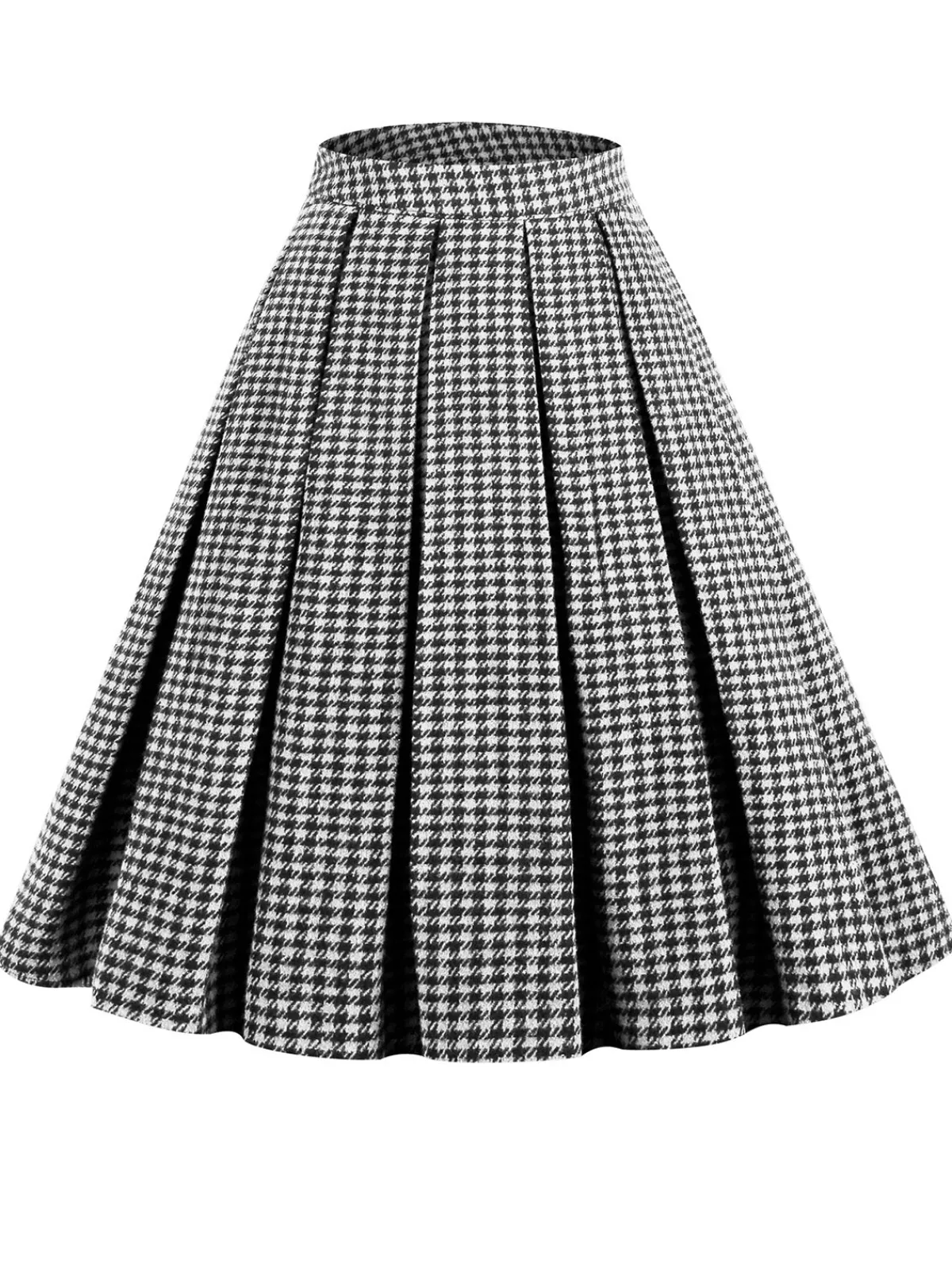 Clearance Retro Stage 2PCS Black Retro Plaid Blazer & Panel Skirt