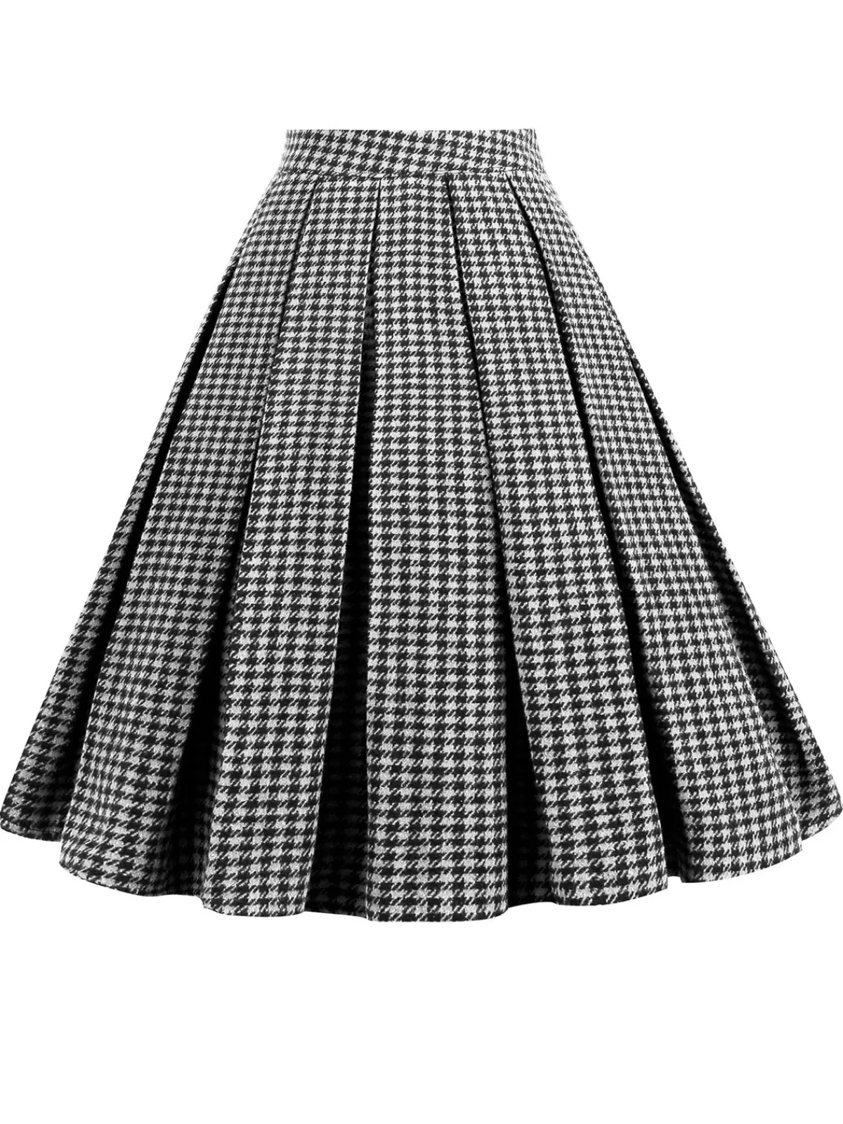 Clearance Retro Stage 2PCS Black Retro Plaid Blazer & Panel Skirt