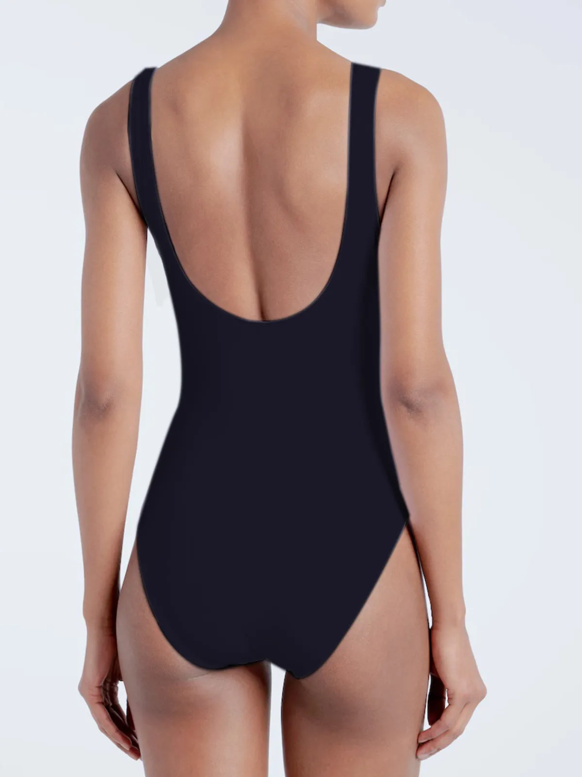 Best Retro Stage 2PCS 1940s Bow One-Piece Swimsuit & Swim Skirt Black