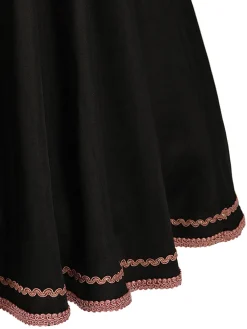 Online Retro Stage 2PCS 1950s Oktoberfest Dress With Embroidered Apron Black