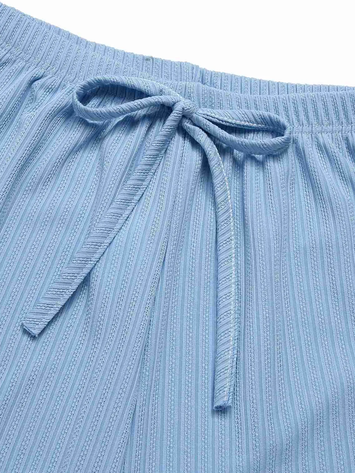 Sale Retro Stage 2PCS 1950s Lace Patchwork Sleepwear Blue
