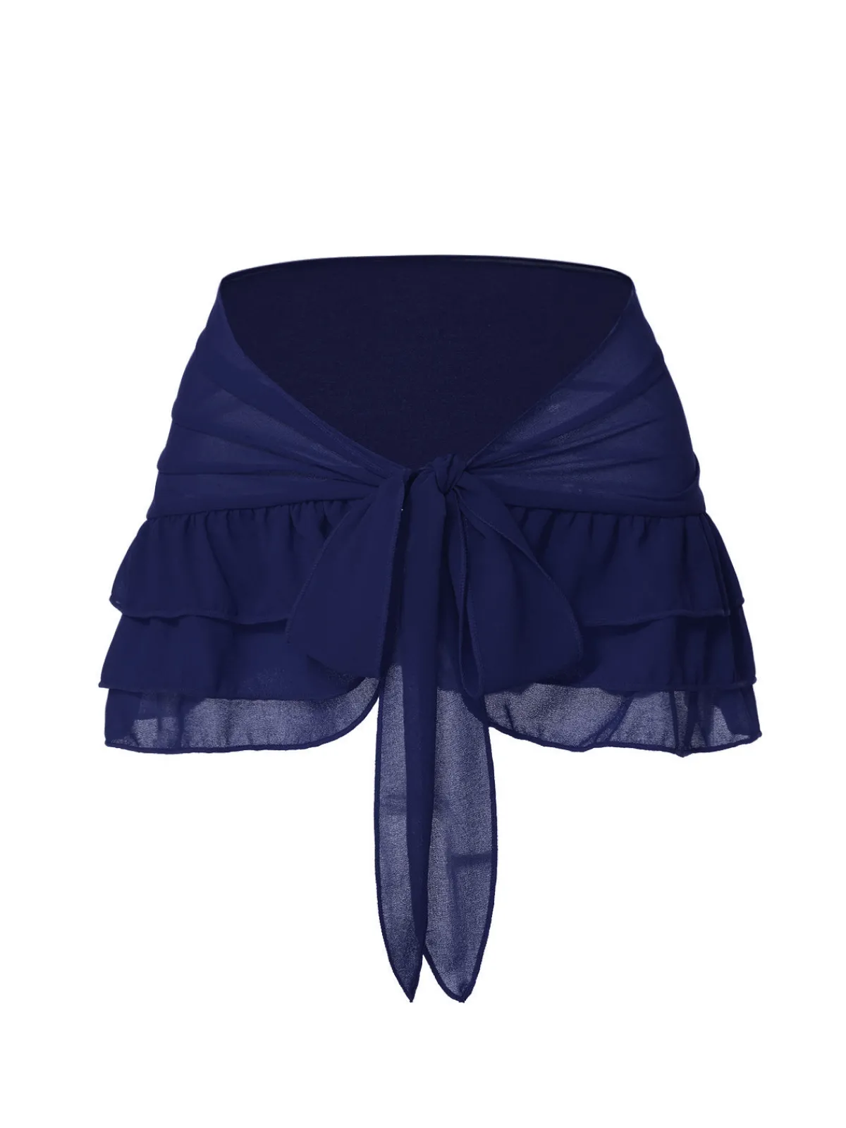 Discount Retro Stage 2PCS Blue 1960s Roses Halter Swimsuit & Skirt Cover-Up