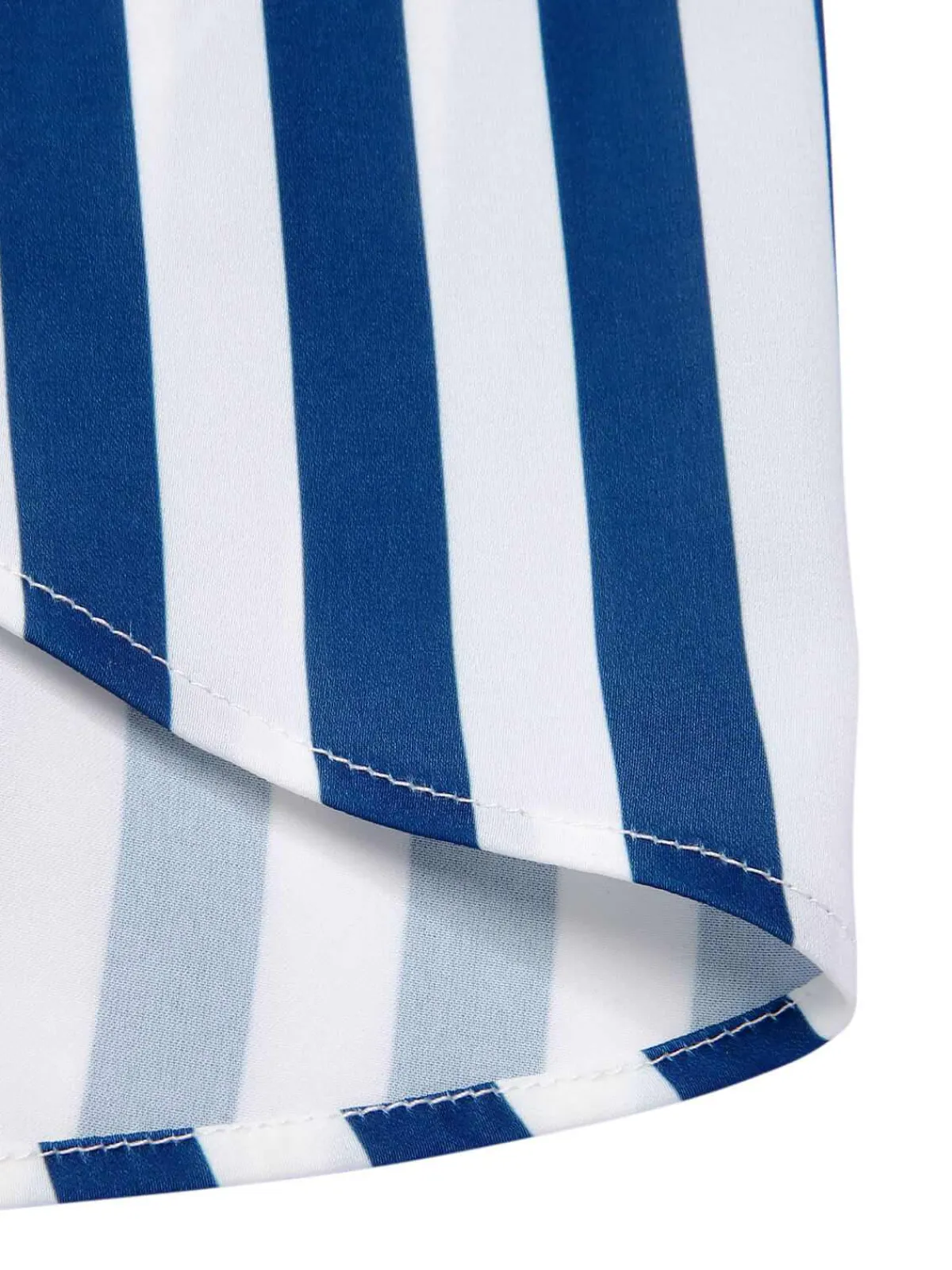 Hot Retro Stage 2PCS 1940s Stripe Halter Romper & Skirt Blue