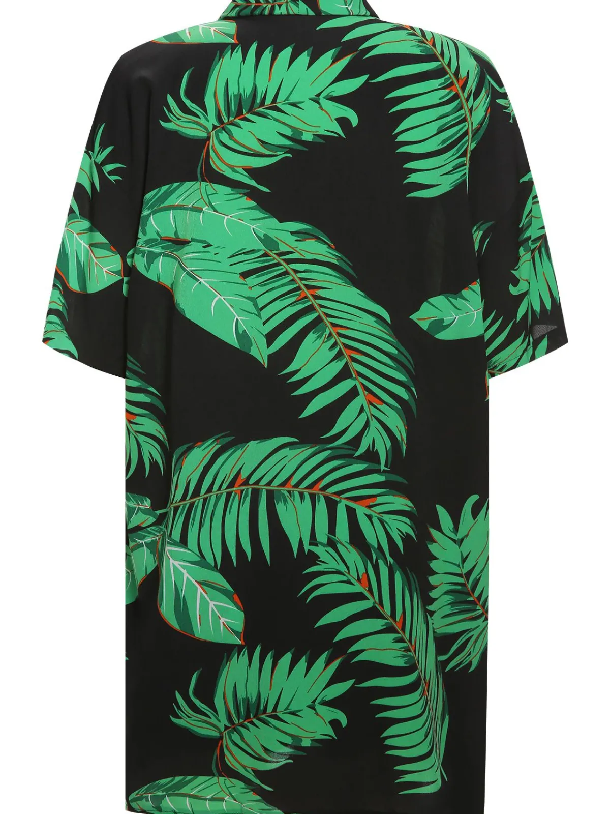 Online Retro Stage 2PCS 1980s Palm Leaves Tropical Top & Shorts Green