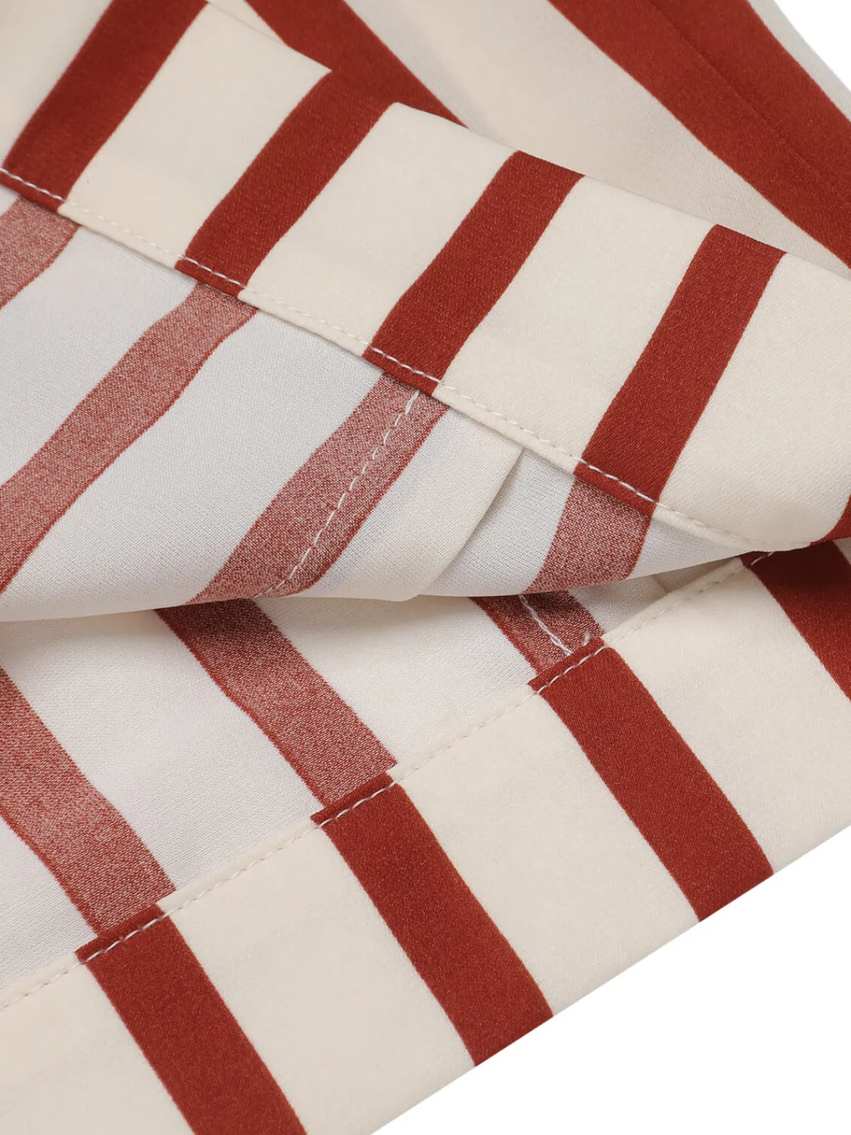 Outlet Retro Stage 2PCS Green 1950s Striped Blouse & Pleated Skirt