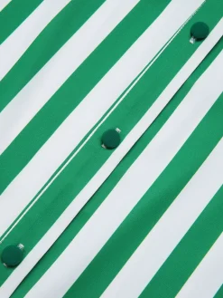 Clearance Retro Stage 2PCS 1950s Stripes Romper & Umbrella Skirt Green