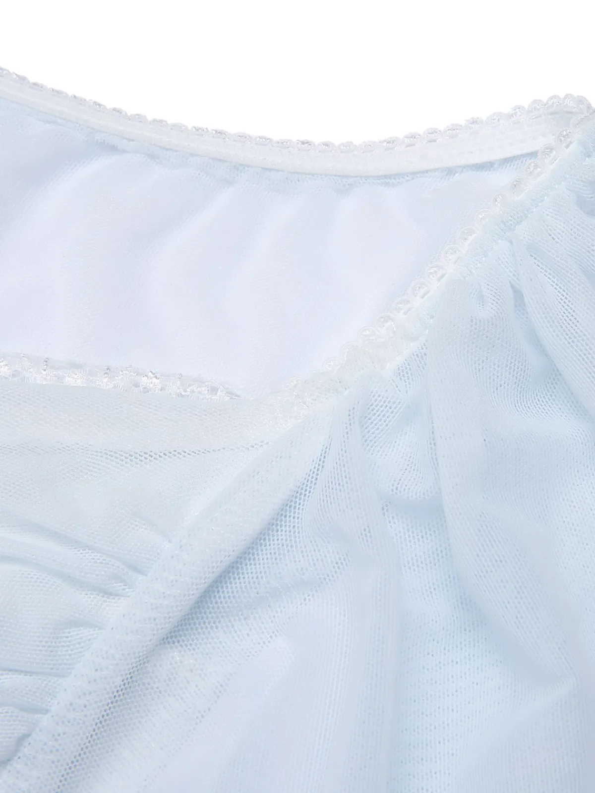 Best Retro Stage 2PCS 1940s Knot Lace Sleepwear Light Blue