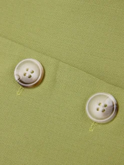 New Retro Stage 2PCS 1950s Solid Top & Shorts Light Green