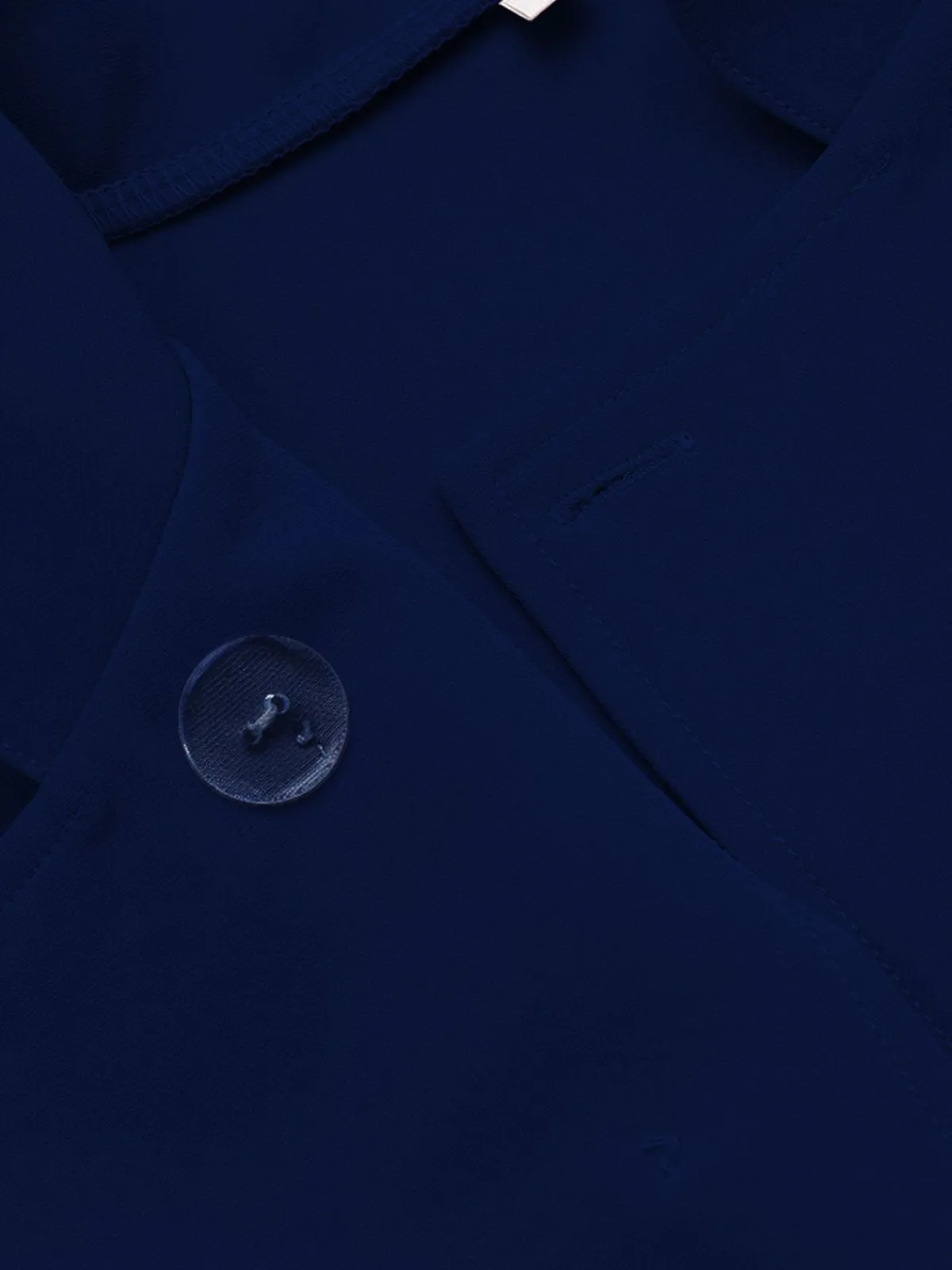 Sale Retro Stage 2PCS 1960s Button Work Pencil Dress Navy Blue