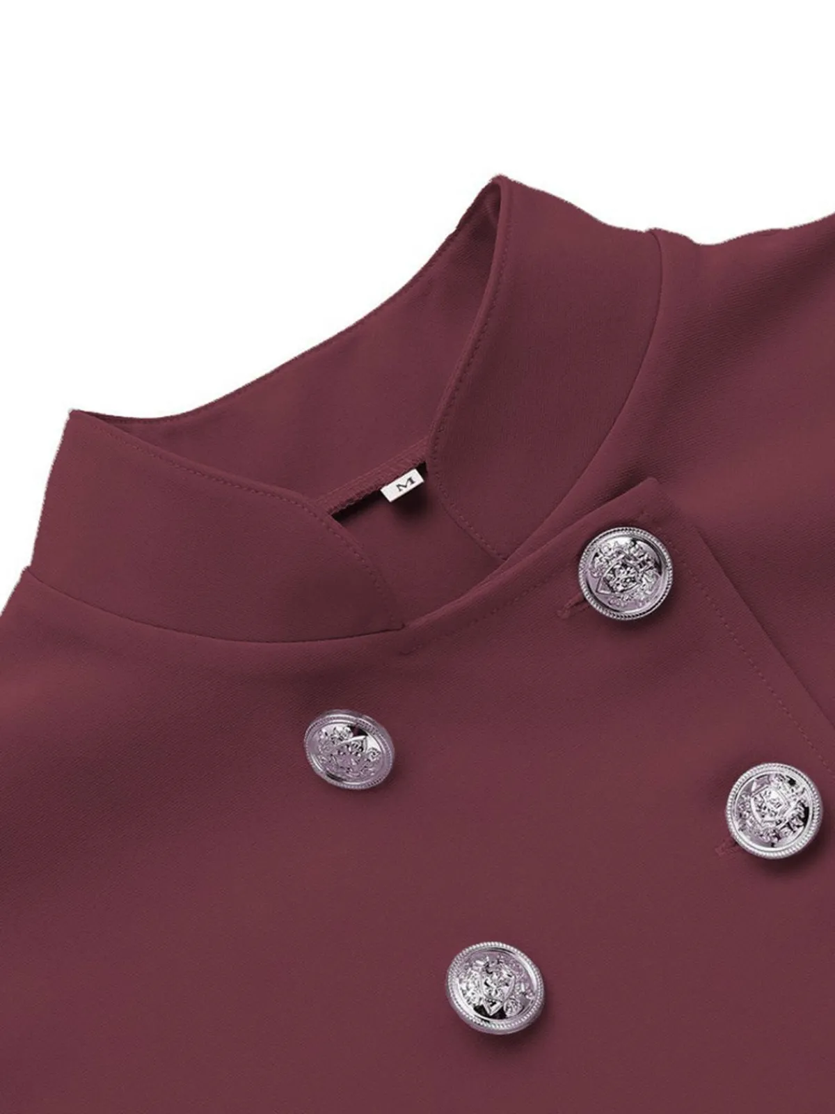 Online Retro Stage 2PCS 1960s Button Work Pencil Dress
