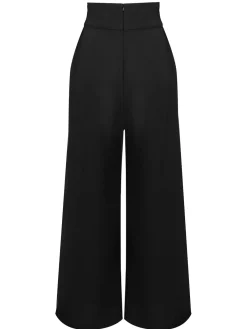 Clearance Retro Stage 2PCS 1950s Candy Tie-Up Blouse & Black Suspender Pants Pink & Black
