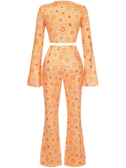 Best Retro Stage 3PCS 1970s Flare Sleeve Disco Hippie Costume Set