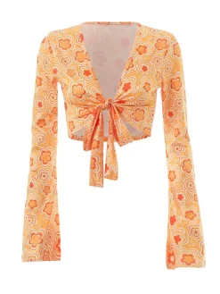 Best Retro Stage 3PCS 1970s Flare Sleeve Disco Hippie Costume Set