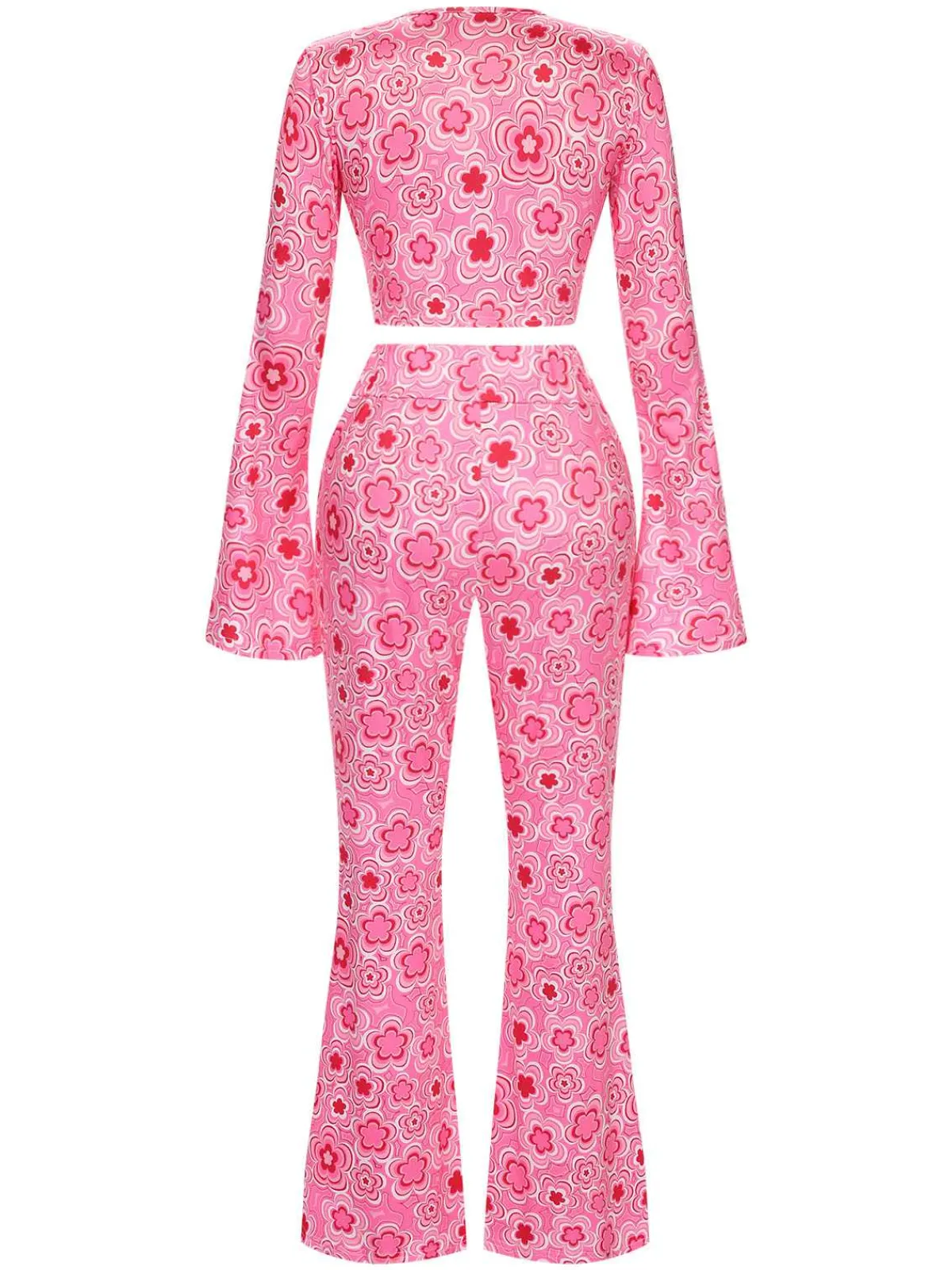 Best Retro Stage 3PCS 1970s Flare Sleeve Disco Hippie Costume Set