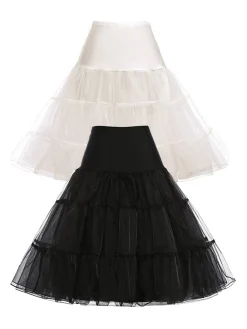 Clearance Retro Stage 2PCS 1950s Petticoat Tutu Crinoline Underskirt
