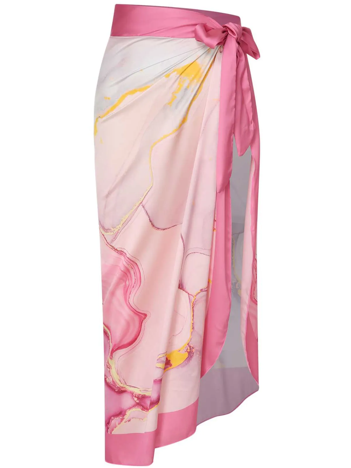 Online Retro Stage 2PCS 1950s Print Swimsuit & Cover-Up Pink