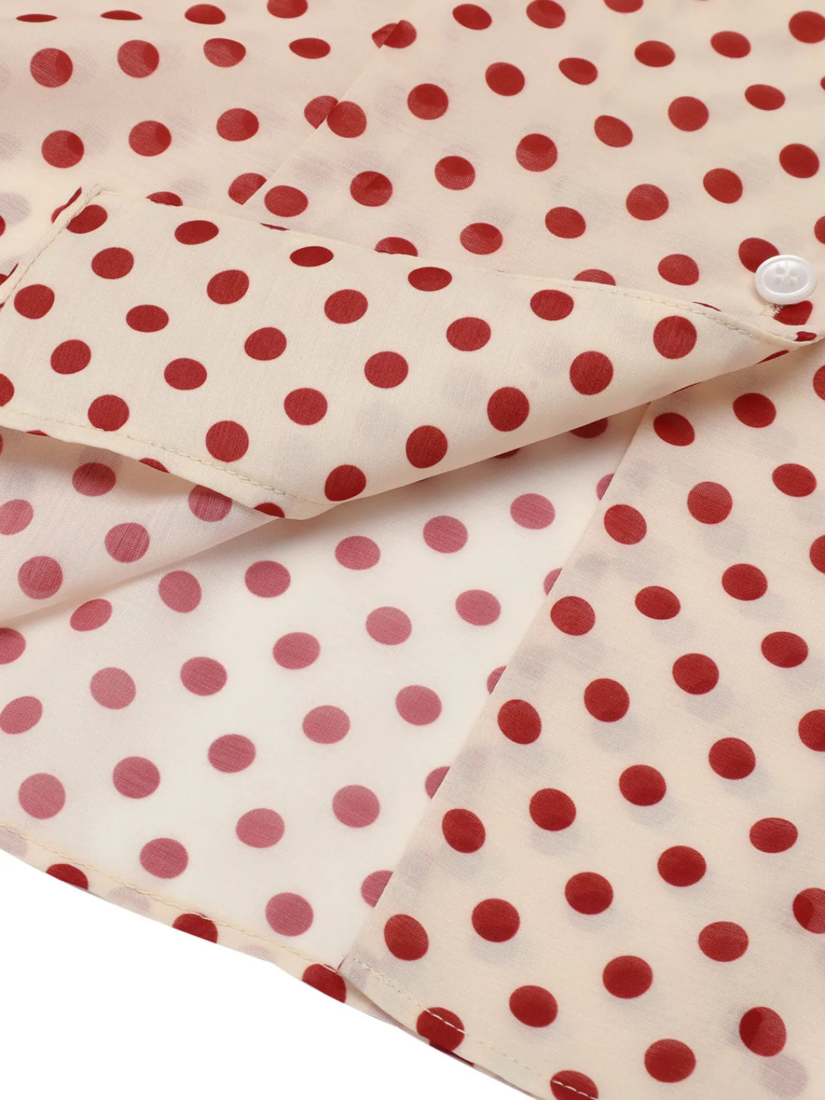 Clearance Retro Stage 2PCS 1950s Polka Dot Blouse & Burgundy Pants Red