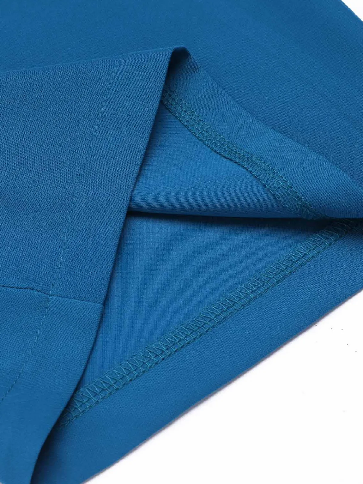 Outlet Retro Stage 2PCS 1950s Ruffled Blouse & Solid Suspender Pants Blue