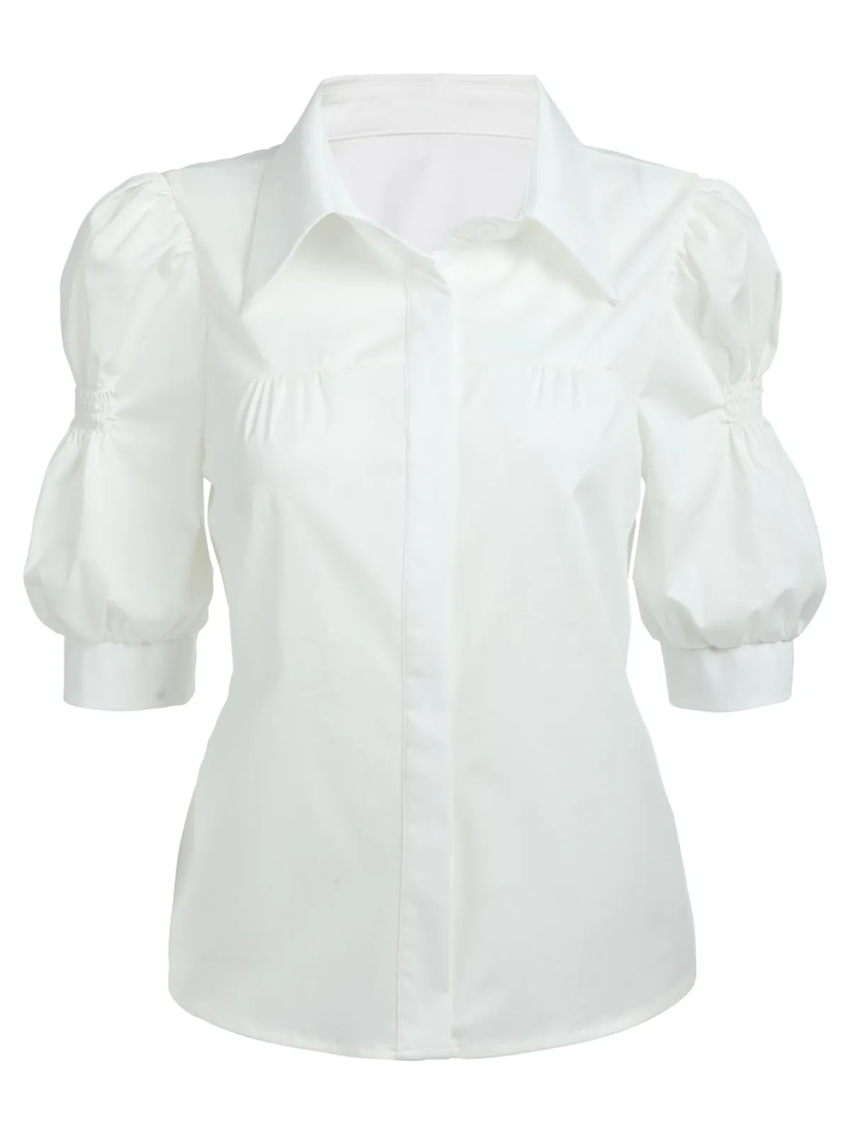Outlet Retro Stage 2PCS 1950s Ruffled Blouse & Solid Suspender Pants Blue