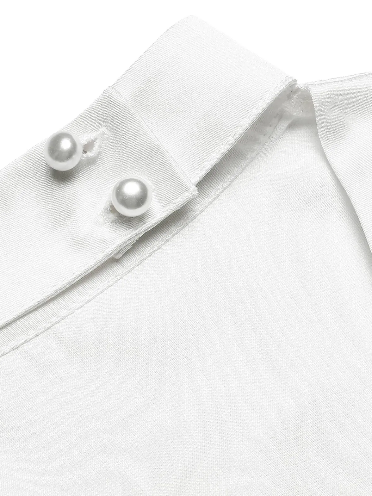 Discount Retro Stage 2PCS 1940s Satin Puff Sleeve Blouse & Glen Plaid Overall Pants