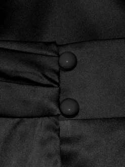 Discount Retro Stage 2PCS 1930s Solid Satin Mock Collar Top & Fishtail Skirt