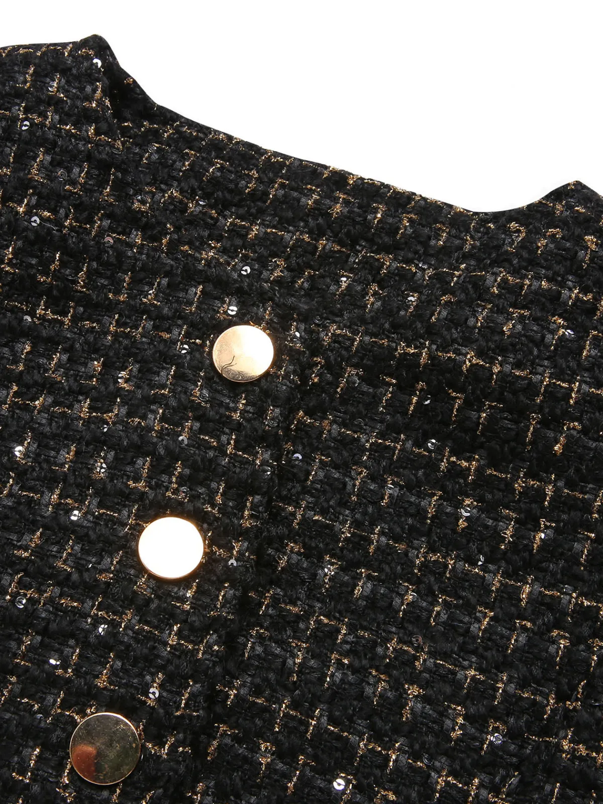 Online Retro Stage 2PCS 1960s Tweed Cropped Coat & A-Line Skirt