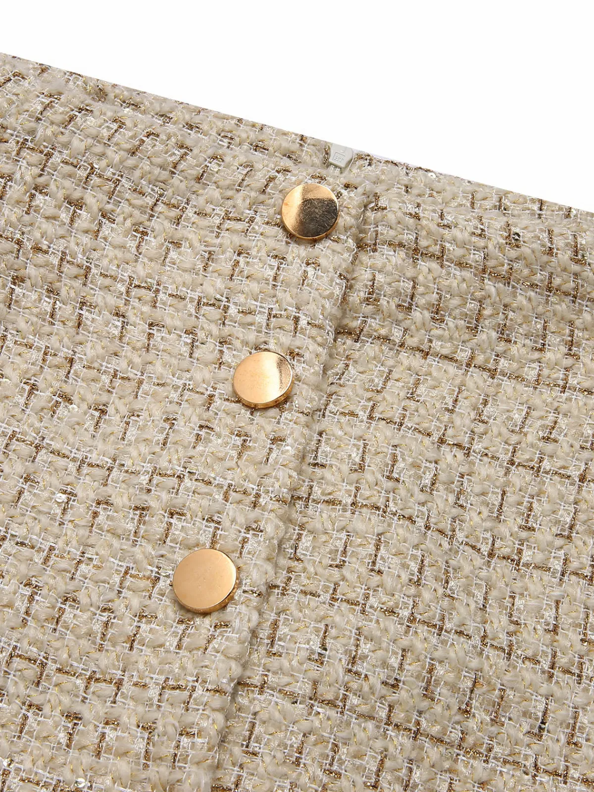 Online Retro Stage 2PCS 1960s Tweed Cropped Coat & A-Line Skirt