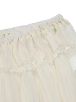 Best Retro Stage 2PCS 1970s Wrinkle Halter Backless Top & Skirts White