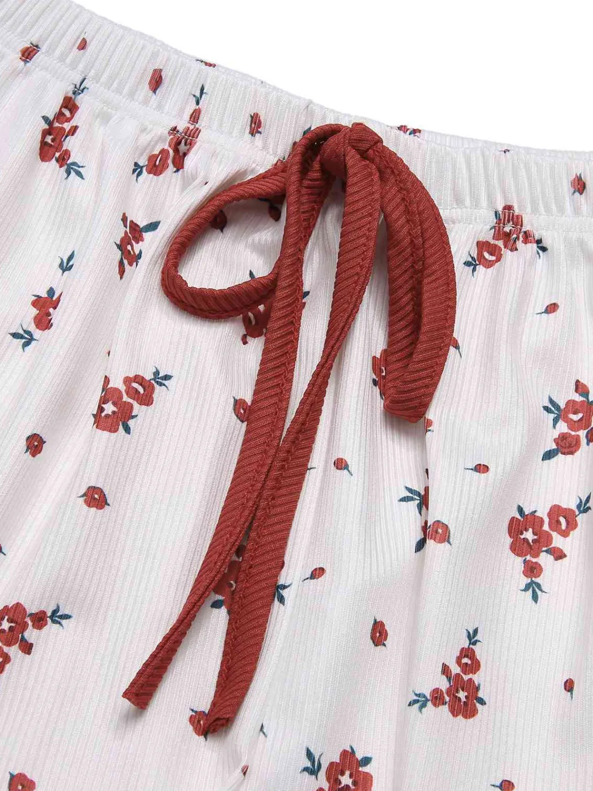 Discount Retro Stage 2PCS 1950s Lace Straps Pajamas Wine Red