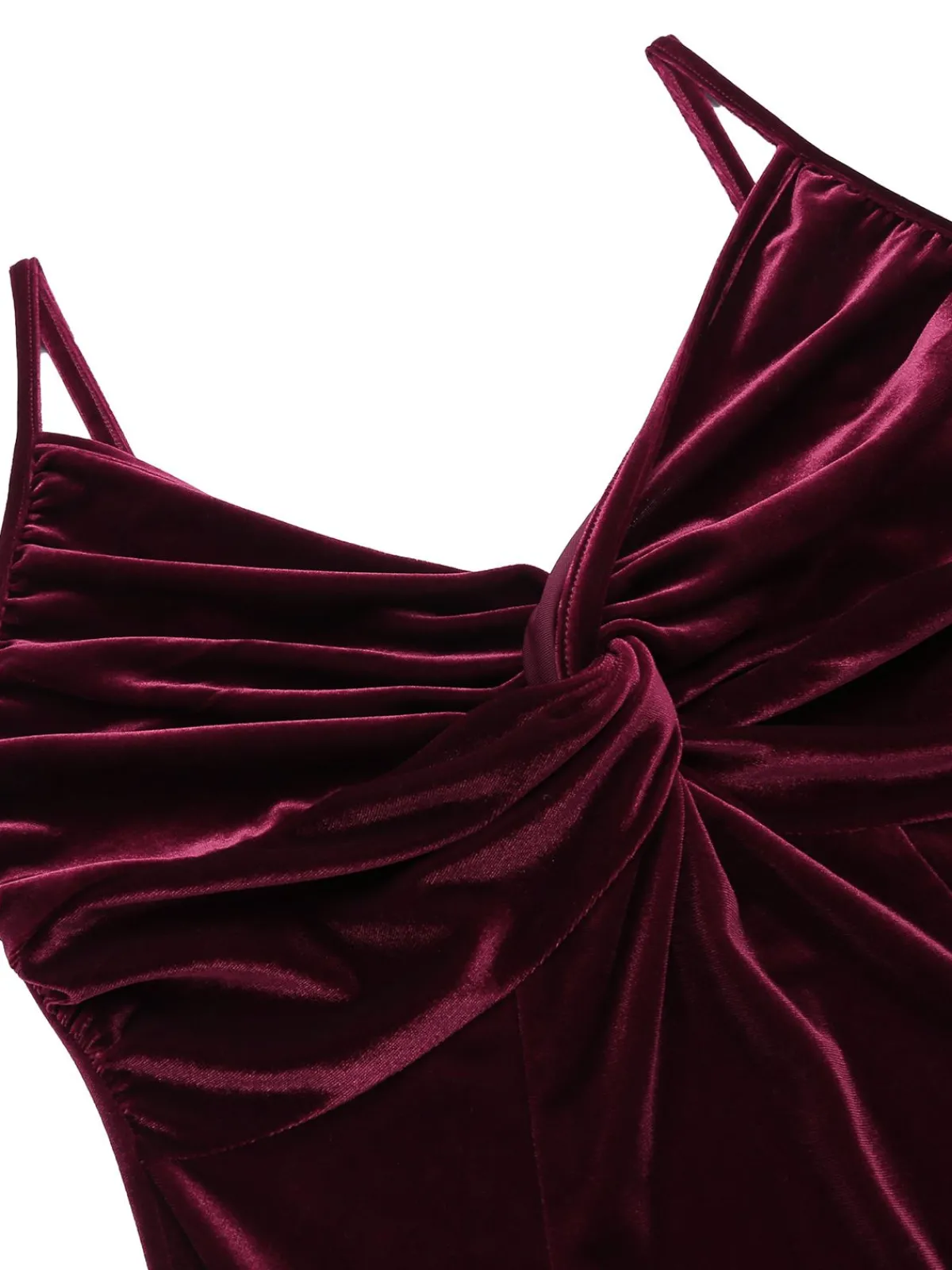 Clearance Retro Stage 2PCS Wine Red 1960s Velvet Bodycon Dress