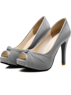 Hot Retro Stage Peep Toe Knot Stiletto High Heels