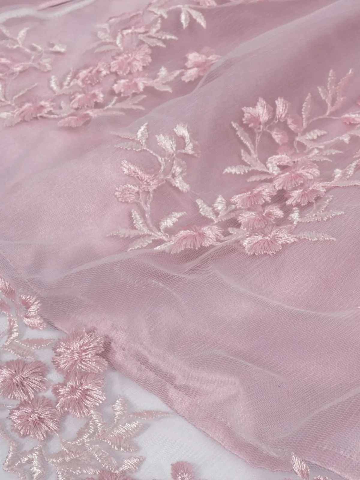Discount Retro Stage 1950 Embroidered Puff Dress Set Pink