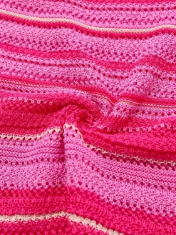 Outlet Retro Stage 1970s Boho Halter Gradient Knit Dress Pink