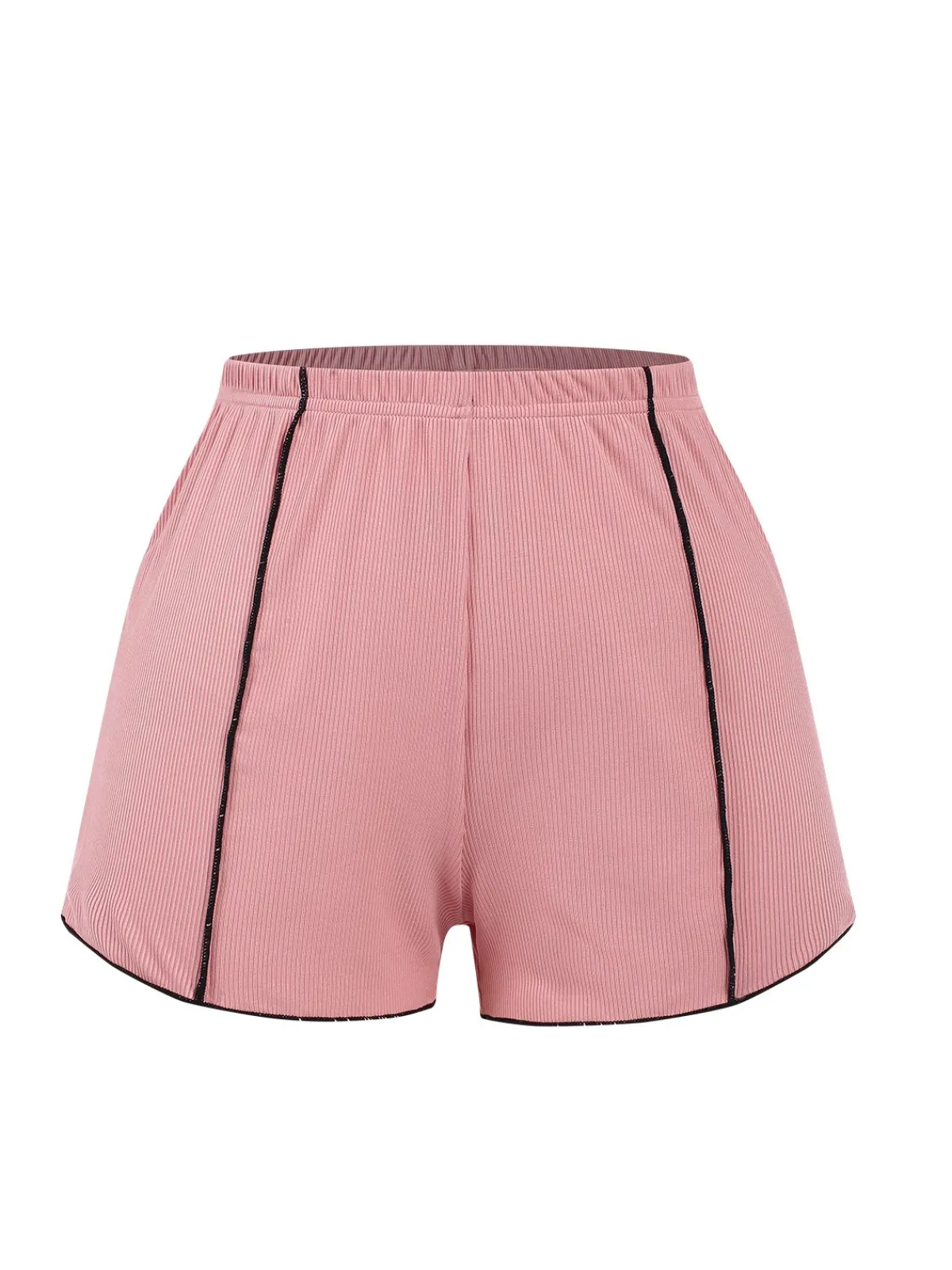 Outlet Retro Stage 1950s Bow Binding Ruffle Straps Pajamas Pink