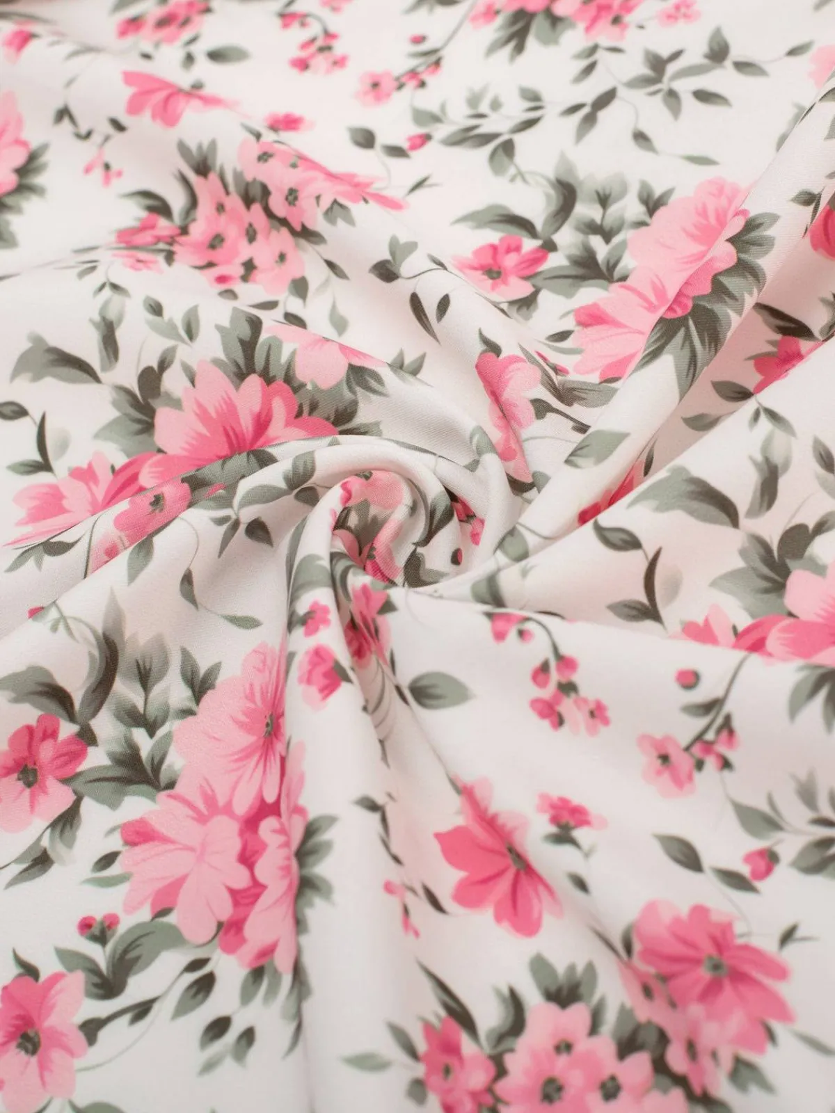 Online Retro Stage 1950s Ditsy Floral Smocked Dress Pink